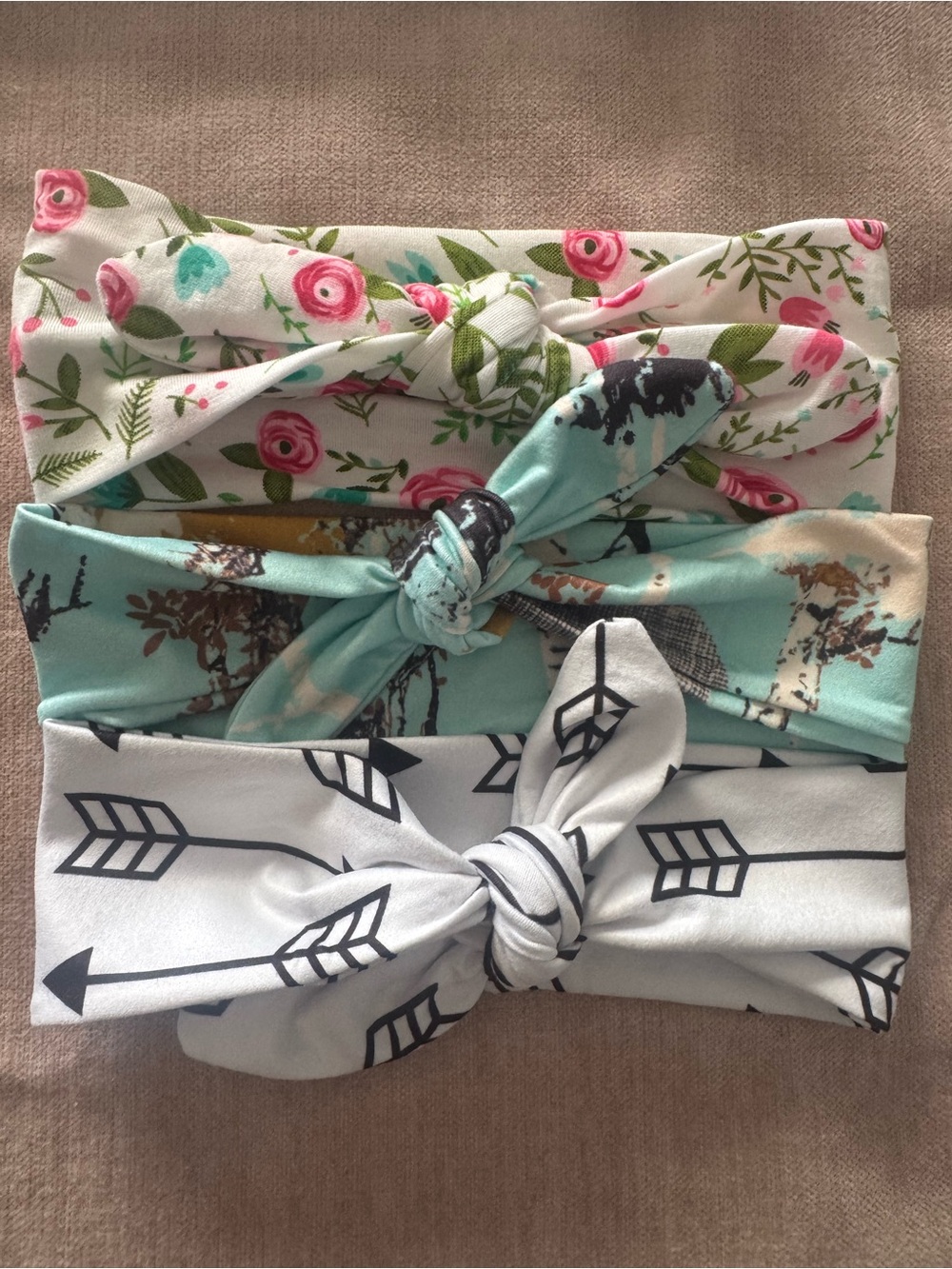 New Toddler Floral, Mint and Arrow Knot Headband Set - Unbranded